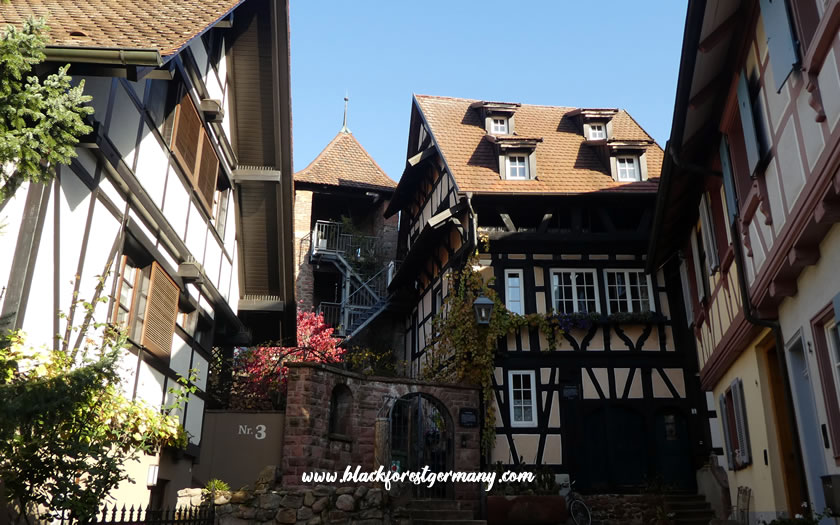 The timbered houses in the Black Forest town of Gengenbach